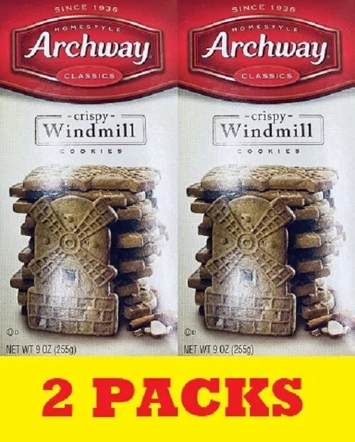 2x Archway Homestyle Classics Crispy Windmill Cinn Almond Cookies 9 Oz - 2 BOXES