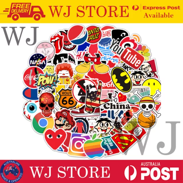 100 Random Cool Vinyl Decal Graffiti Stickers Car Bomb Laptop Waterproof Skate