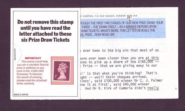 Scarce early Reader's Digest Card BRUD-C-DPCW with single 1p Machin.
