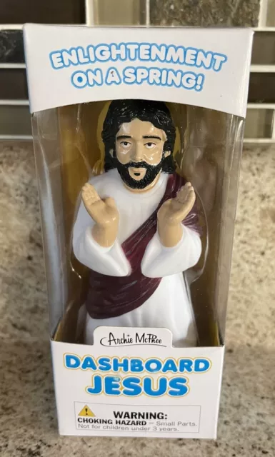 Dashboard Jesus Figure Statue Car Accessory Enlightenment On A Spring  Novelty