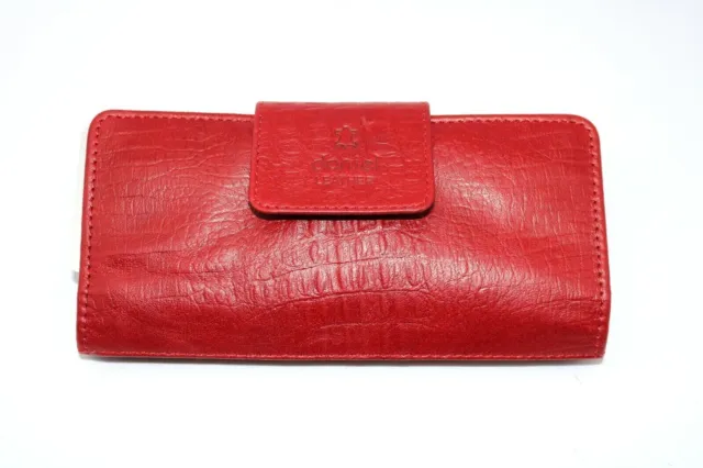 New Fashion Ladies Women Real Leather Clutch Purse Wallet Long Card Holder Red