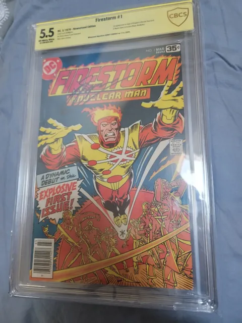 Firestorm #1 1978 CBCS SS 5.5 1st appearance signed creator Gerry Conway CGC