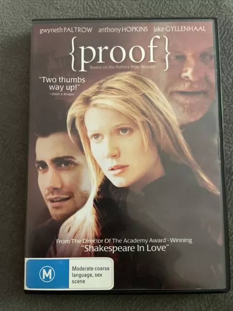 Proof 2005 Dvd Drama Anthony Hopkins Gwyneth Paltrow region 4 Free Post