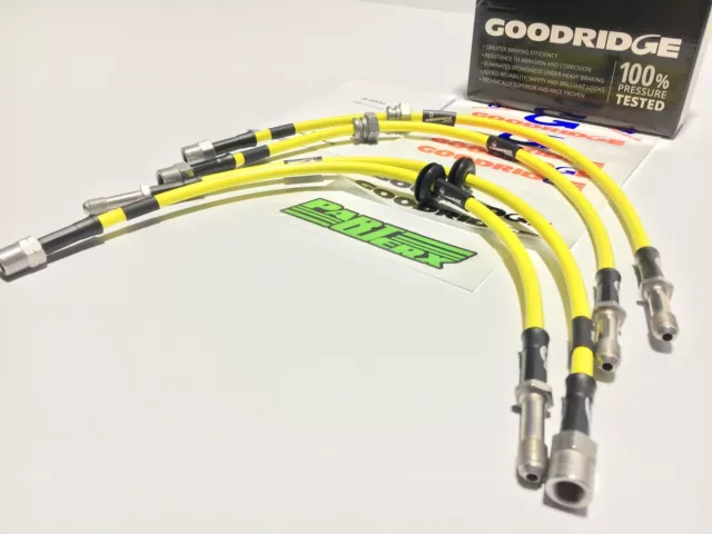 Goodridge Kit Tubi Freno Intrecciati Acciaio Inox 4Line Gialli per BMW E46 M3