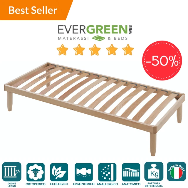 Rete Letto Singolo 80x190 Rete Letto Singolo 80 X 190 PLUS Con Tavole In Legno Verticali Rete A Doghe Singola 80x190