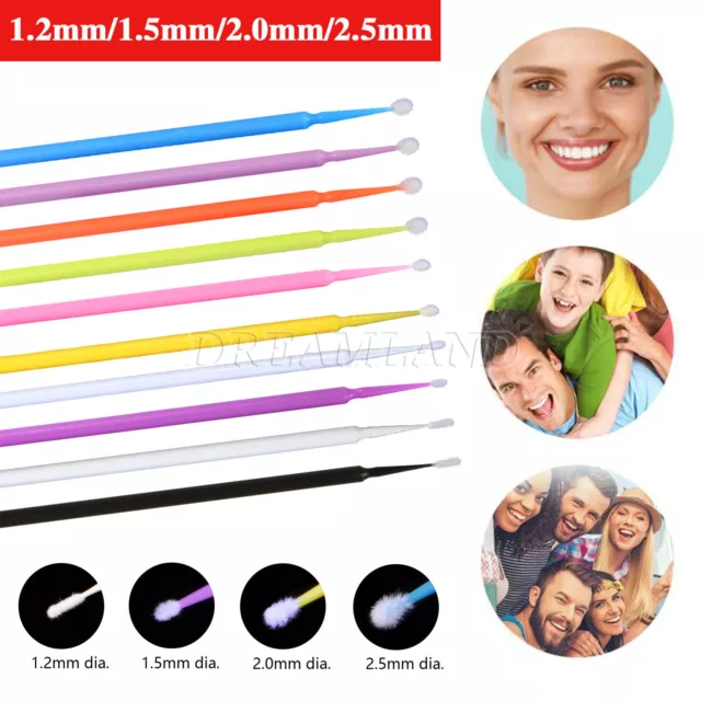 Dental Micro Brush Disposable Materials Teeth Applicators XS/S/M/L 3