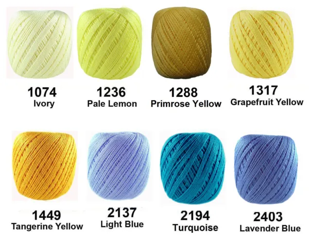 Circulo CLARA 125 Crochet Soft Cotton Yarn Thread Solid & Variegated No. 10 125m 2