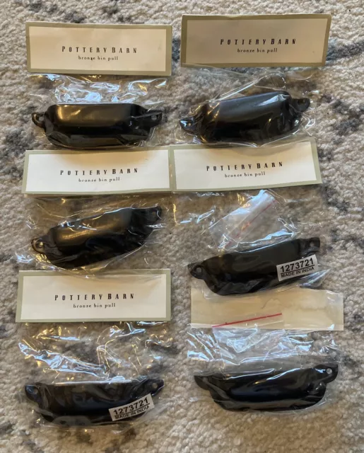 6 Pottery Barn Classic Bin Pull 3" Bronze Finish Drawer NEW 6 Pottery Barn Classic Bin Pull 3" Bronze Finish Drawer NEW