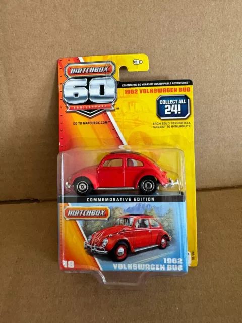 Matchbox 60th Jubiläum 1962 Volkswagen Käfer Gedenk Edition A2