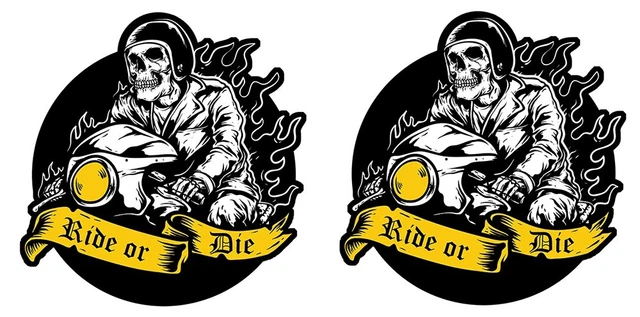 Adesivo Moto Café Racer #13 - Sticker Vintage Biker 8x7,5 Cm Per Casco O Officina