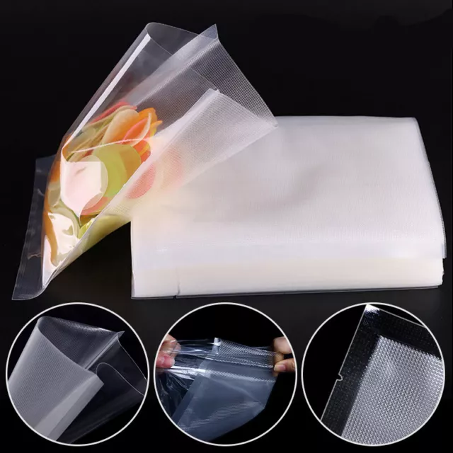 Up to 100 Textured Vacuum Food Sealer Bags Embossed Pouches Seal Saver Storage 2