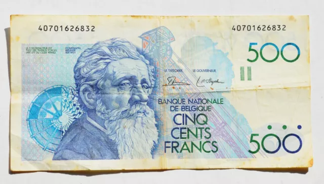 Billet → 500 francs belge