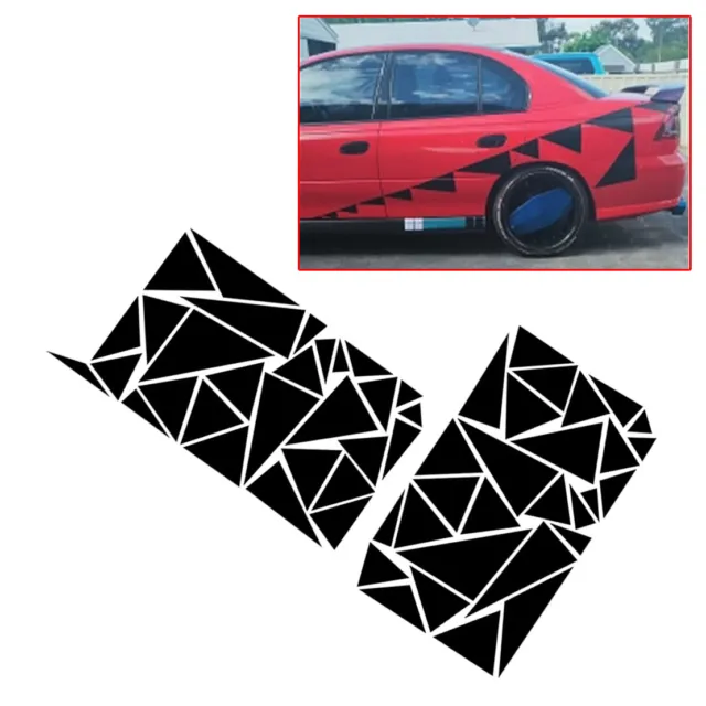 Car Body Sticker Vinyl Graphics Decal Sticker Geometric Triangle Glossy  Black