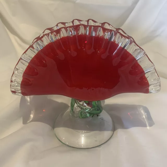 Rare Beautiful Vintage Red Depression Glass Napkin Holder 3