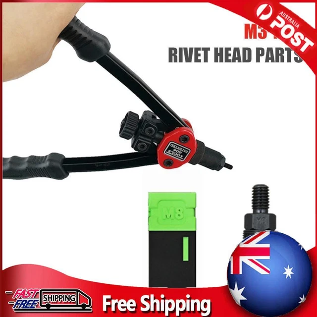 Rivets Nuts Insert Flat Head Threaded for Hand Riveter Gun Tools (M8)