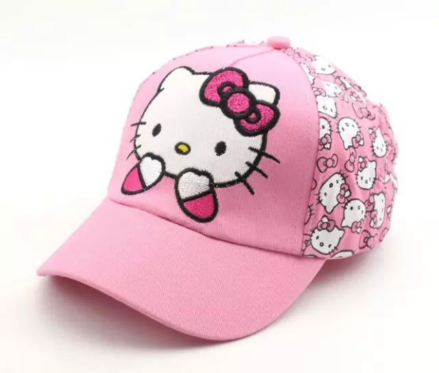 Cute Hello Kitty Kids Toddler Girls Cotton Trucker Hat Baseball Cap 2-8 Years