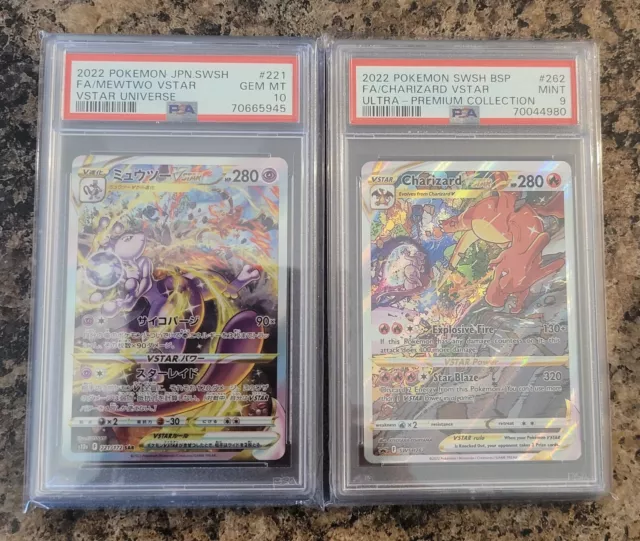Pokémon TCG Mewtwo Vstar SAR Vstar Universe 221/172  PSA 10 Gem Mint & MORE!