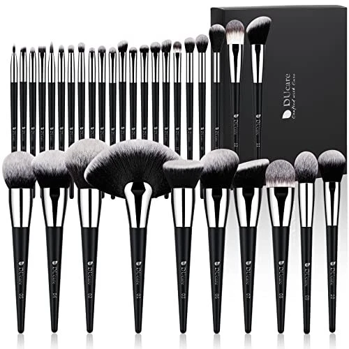 DUcare Pennelli Make Up Professionali 32 pezzi Set di pennelli per trucco Fon...