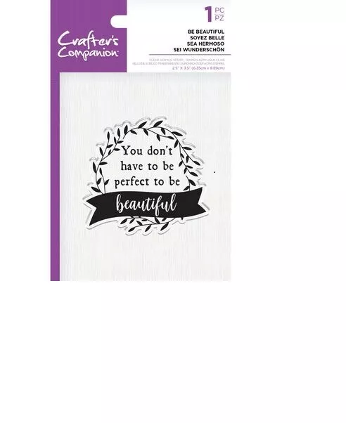 Crafters Companion Be Beautiful Stamp For Cards & Crafts