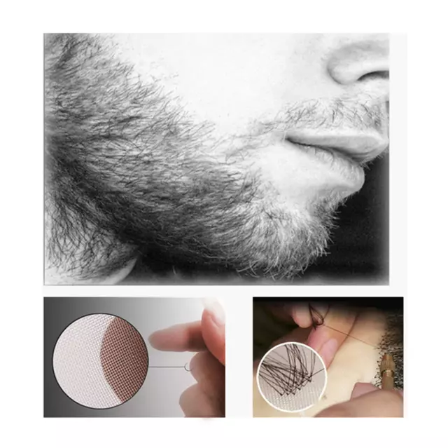 Men's beard 100% Human Hair Man Fake Beard Simulation Mustache Makeup Drama