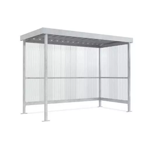 Raucherunterstand, Fahrradunterstand, 4-5 Personen, 2,9 x 1.6m, Stahl, verzinkt