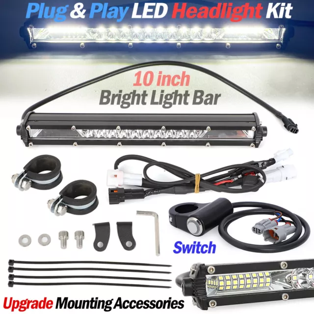 60W LED Headlight Bar & Switch Kit For Yamaha YZ125 YZ250 YZF450 WR450 Plug&Play