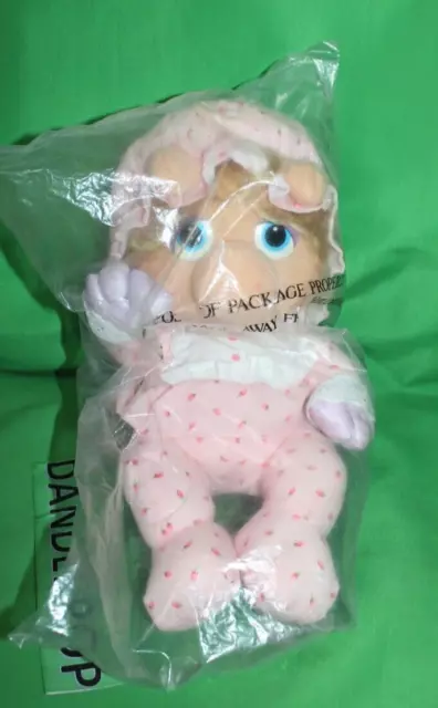 Muppet Babies Miss Piggy Pampers 1994 Aviva Hasbro Stuffed Animal Toy In Package