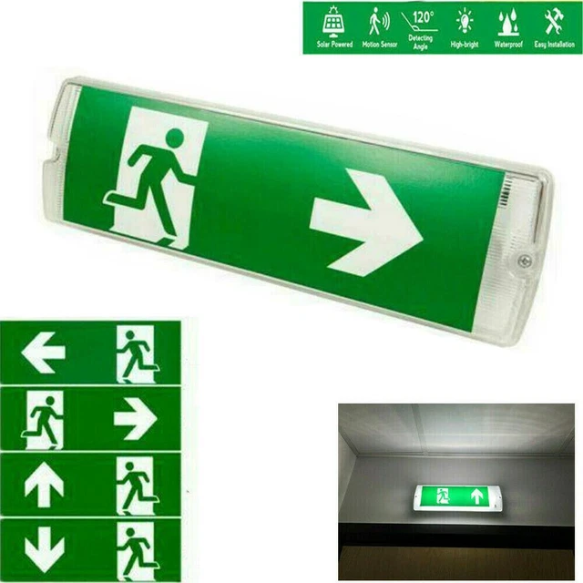 FIRE EXIT LAMP Led Emergency Light Bulkhead Exit Sign Maintained/non