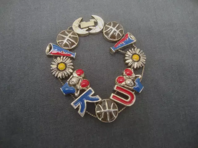 University of Kansas Bracelet Charms Jayhawk KU Basketball Sunflower Cheerleader