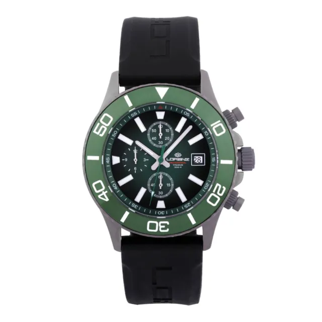 Orologio LORENZ uomo Supersub Titanium Cronografo verde / 300 metri 030238CC