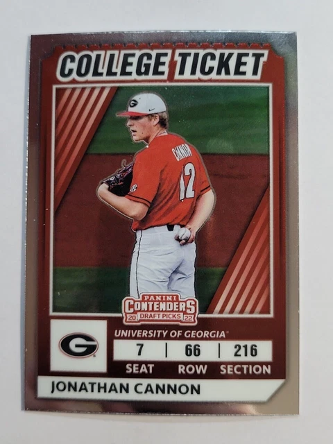 2022 Elite Extra Edition College Tickets Optic #CTO-36 Jonathan Cannon