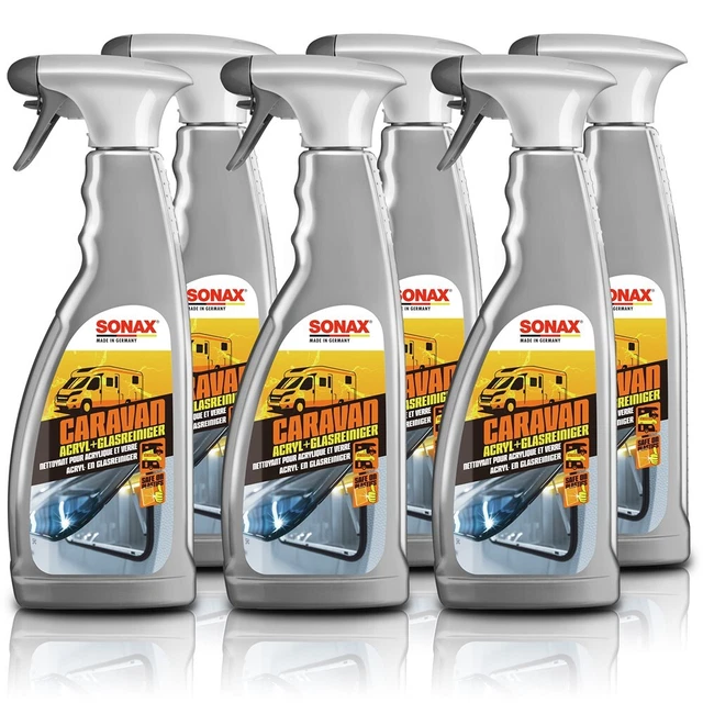 6x SONAX 750ml CARAVAN ACRILICO + DETERGENTE VETRO PLASTICA PLEXIGLASS CAMPER
