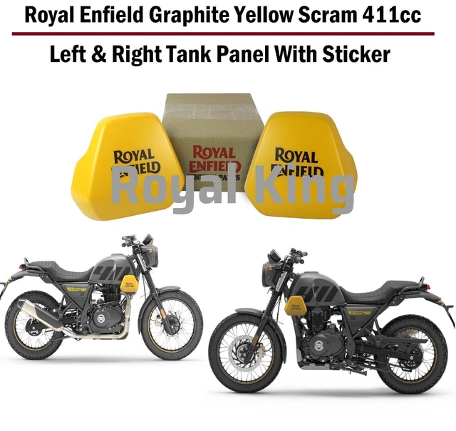 ROYAL ENFIELD « Graphite jaune cram 411 » « Panneau de réservoir