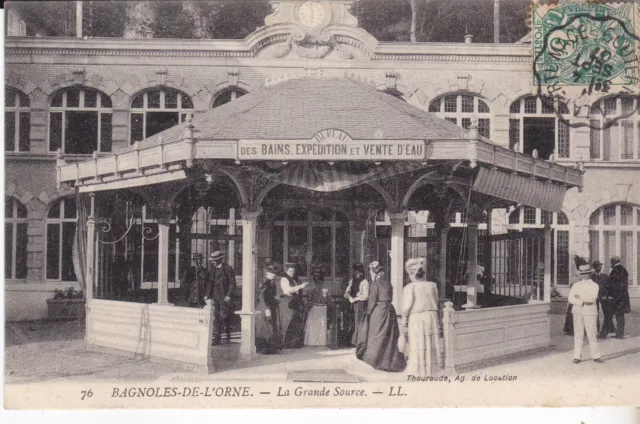 Cpa Bagnoles De L'orne La Grande Source