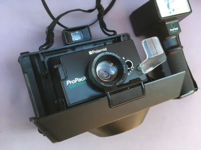 Vintage POLAROID PROPACK Instant CAMERA & ProFlash FLASH, Untested - As Found