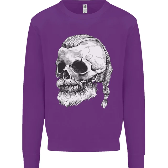 A Viking Skull Kids Sweatshirt Jumper