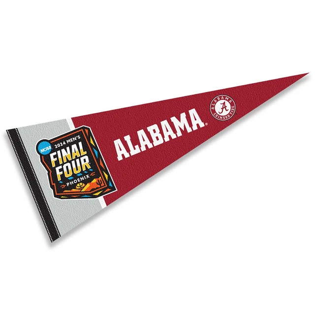 ALABAMA CRIMSON TIDE 2024 Final Basketball Four Pennant Flag Banner 14