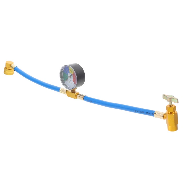 Kit Manometro Per Aria Condizionata Auto R134A CRLHC - Tubo Flessibile Con Attacchi