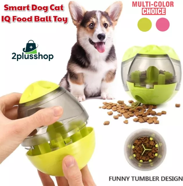 Dog Pet Tough Treat Ball Toy Fun Mental Food Dispenser Interactive Play Feeder