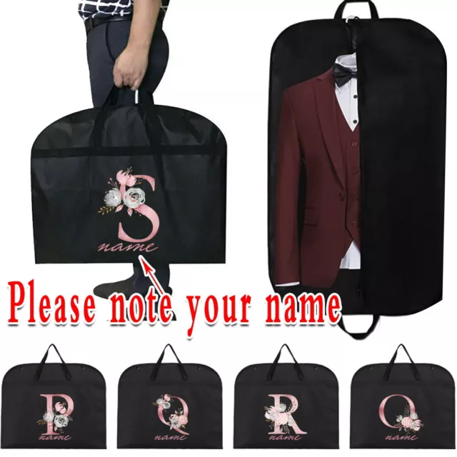 Personalised Custom Names Travel Garment Carrier Bag Coat Clothes Covers Storage