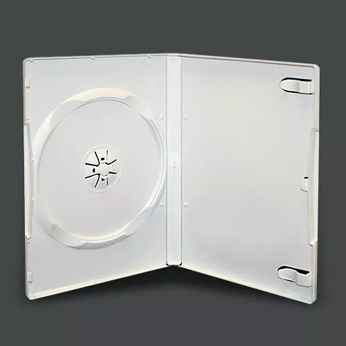 10 Standard 14mm Single CD DVD White Storage Case Box