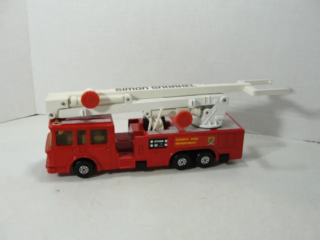 Vintage Matchbox Super Kings K39 Simon Snorkel Fire Engine 1979, FOR PARTS!