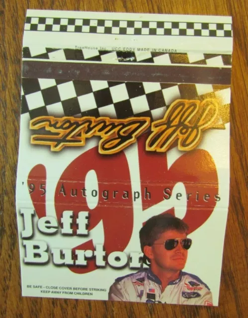 Nascar Racing Car Driver Jeff Burton Matchbook Cover Empty 1995 Matchcover -D4