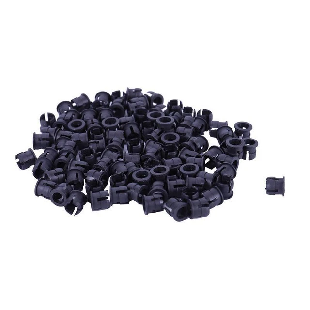 100 Pieces Black Plastic 5mm LED Clip Holder Display Panel Mount Cases E5B3B3