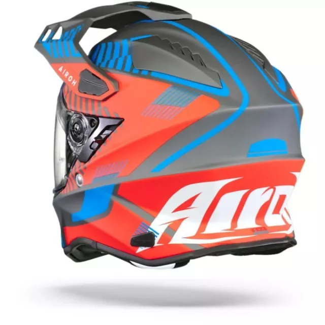 Airoh Commander Adventure Boost Rot/Blau Motorrad Helm Matt 3