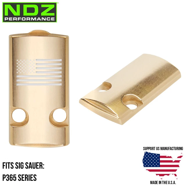 NDZ Sig P365 XL Fuse X Macro Brass Slide Back Plate Cerakote FDE Engraved
