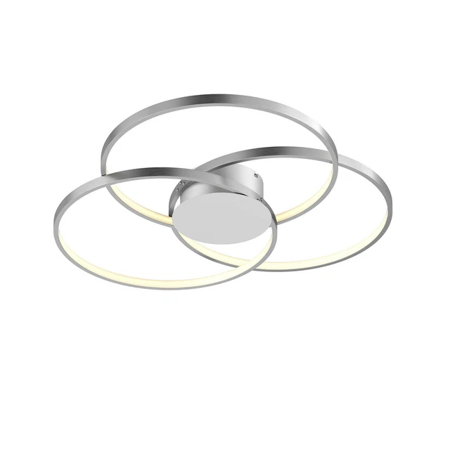 Lindby Riley LED-Deckenleuchte Deckenlampe Lampe Leuchte dimmbar alu 40W Ø 80316