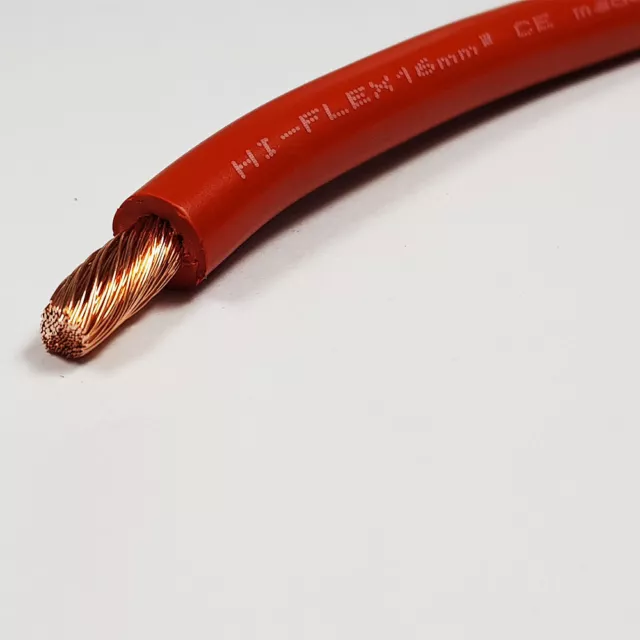 16mm2 Flexible PVC Battery Welding Cable Red 10 Metre 10 M ROLL 110 A Amps