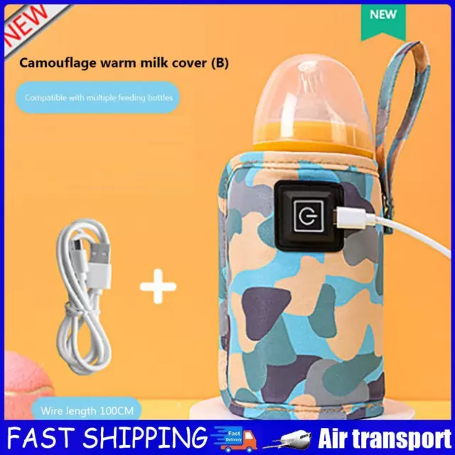 USB Baby Nursing Bottle Heater Portable On The Go for Home Travel (Camouflage Bl