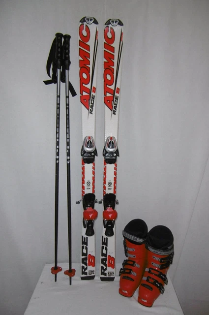 Atomic Ski " Race:8 " Top Junior Allround Carver 130 Cm + Skischuhe Gr:38 Im Set